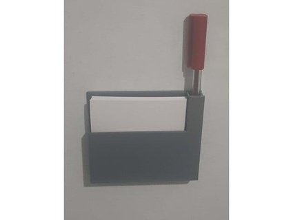 magnetic note card pen holder mekozeko 3d print model - Mito3D