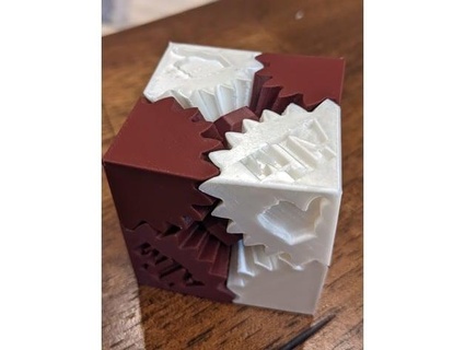 aggie cubo engranajes grande esquina dnahas 3d print model - Mito3D