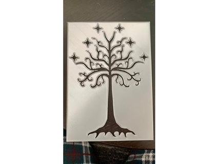 gondor tree stencil supertiflos 3d print model - Mito3D
