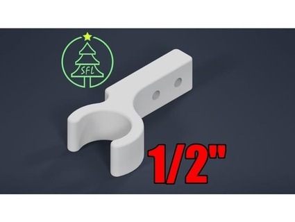 1 2 pvc pipe side wall flush mount clip phoenlx 3d print model - Mito3D