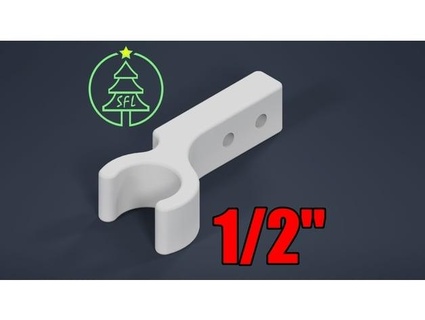 1 2 emt pipe side wall flush mount clip phoenlx 3d print model - Mito3D