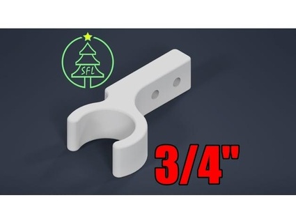 3 4 emt pipe side wall flush mount clip phoenlx 3d print model - Mito3D