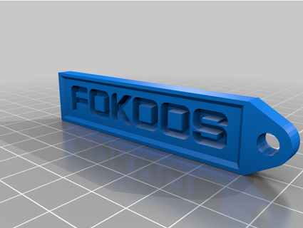 fokoos logo porte clés mattallemand 3d print model - Mito3D
