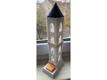carcassonne piastrella dispenser Torre tetto benedikt 3d print model - Mito3D