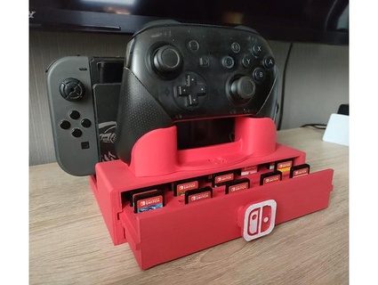 Nintendo interruptor ficar pé 25 cartuchos gaveta Jorge 3d print model - Mito3D