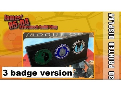 pin badge x3 james r5d4 3d print model - Mito3D