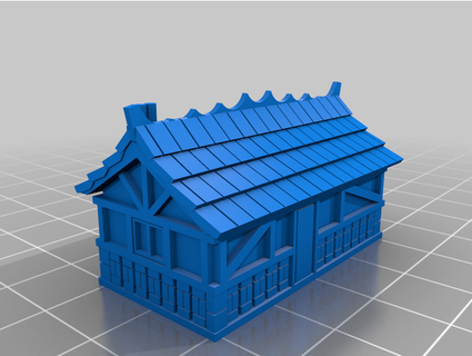 10mm scale 1 story house jimboonlyone 3d print model - Mito3D