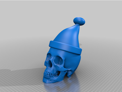 santa's skull booneboy 3d print model - Mito3D