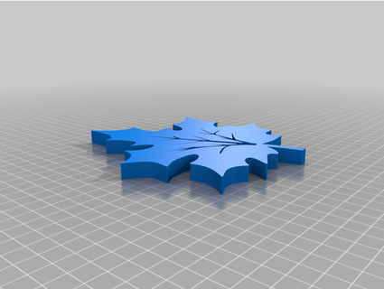 simple maple leaf quantumvendetta 3d print model - Mito3D