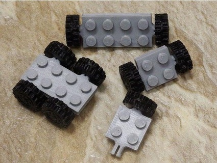 lego compatible essieux pneus chuckbobuck 3d print model - Mito3D