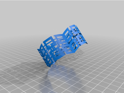 geometrico ritagliare braccialetto thejewelryjoint 3d print model - Mito3D