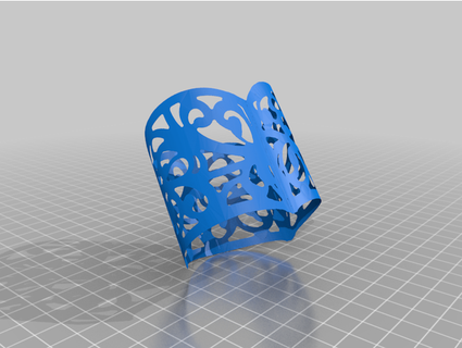 geometrico ritagliare braccialetto thejewelryjoint 3d print model - Mito3D