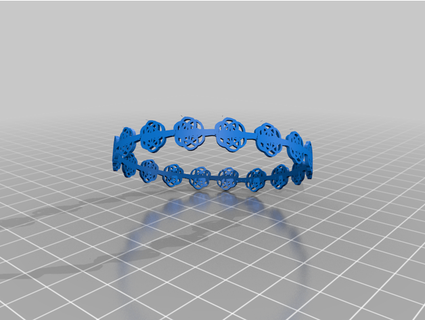 geometric seed life cutout bracelet thejewelleryjoint 3d print model - Mito3D