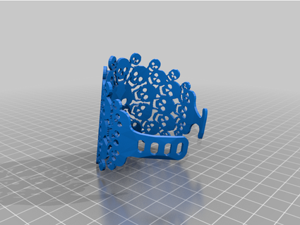 partial cutout skull cuff bracelet thejewelleryjoint 3d print model - Mito3D