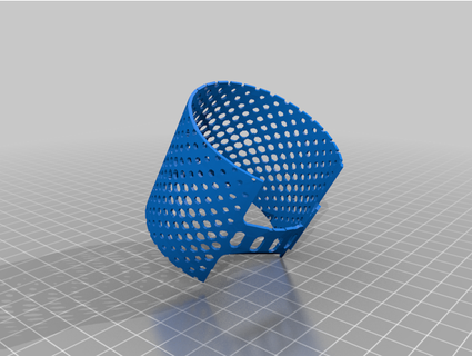 partial cutout halftone cuff bracelet thejewelleryjoint 3d print model - Mito3D