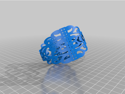 thin cutout cuff bracelet thejewelleryjoint 3d print model - Mito3D