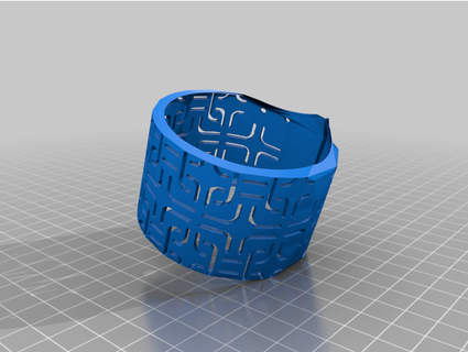 thin cutout cuff bracelet thejewelleryjoint 3d print model - Mito3D