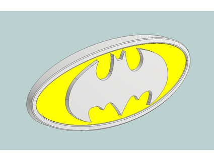 batman ford emblem badge back - transit mk7 hypner 3d print model - Mito3D