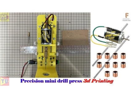 precision mini drill press using dc 380 motor zhwang168 3d print model - Mito3D