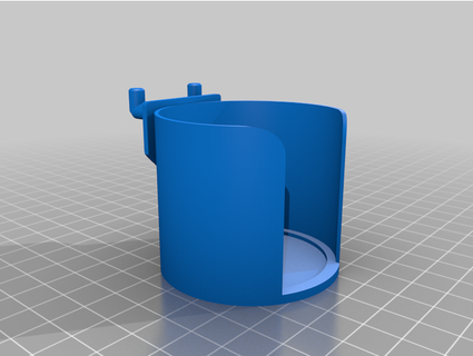 mescolando tazza pannello forato titolare supporto standard tavole jscprops 3d print model - Mito3D