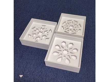 pequeña cuadrado jabón soporte arte formacion 3d print model - Mito3D