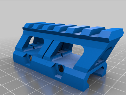 picatinny rail riser 20mm 2naroll 3d print model - Mito3D