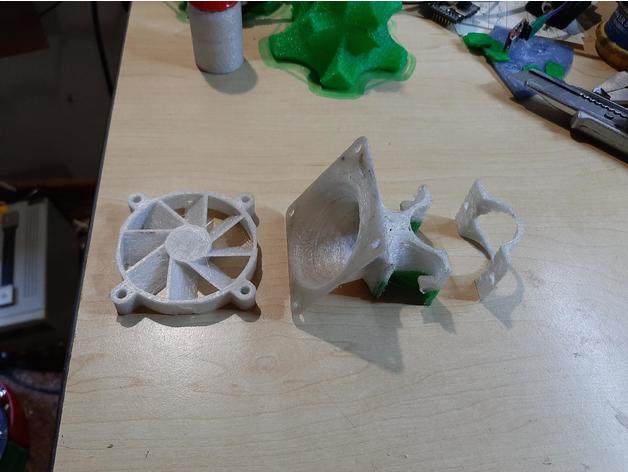 hot end soğutucu hayran kanal stator 60mm acemi 3D print model - Mito3D
