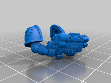 heavy iron hands grav cannon sicness 3d print model - Mito3D