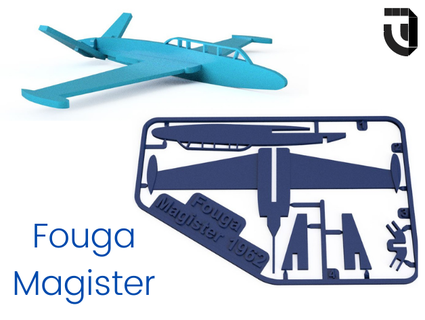 famoso aerei Fouga magister kit carta toto 28 3d print model - Mito3D