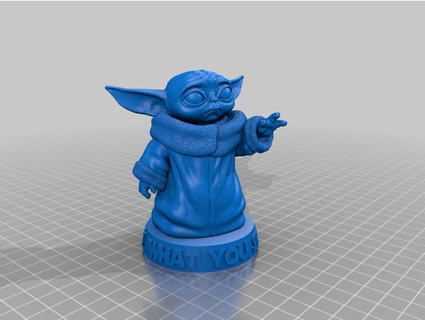 Gelb Baby Yoda Star Kriege 3d printlulz 3d print model - Mito3D