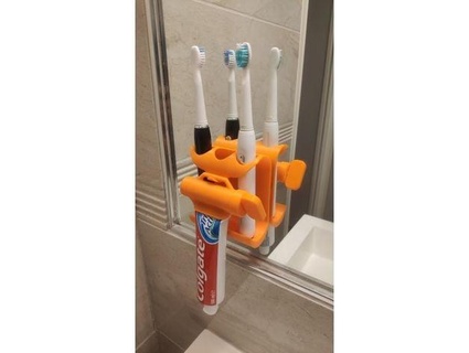 toothpaste squeezer toothbrush holder shtuchki 3d print model - Mito3D