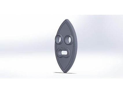 postknight wolo mask mechabeholder 3d print model - Mito3D