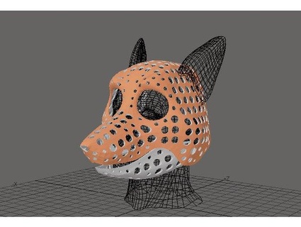 fursuit- puppet-head base - version 72 fox tioh 3d print model - Mito3D