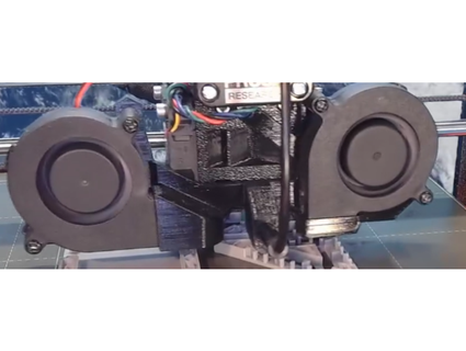prusa mk3s+ doble ventilador boquilla extrusor cámara sudario lalustriva 3d print model - Mito3D