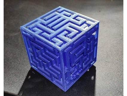 Labirent küp para hediye verme dönen beyin 3d print model - Mito3D