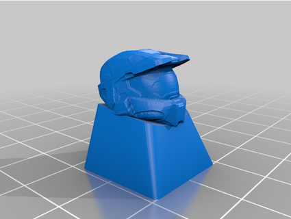 master chief helmet keycap sweeeenay 3d print model - Mito3D