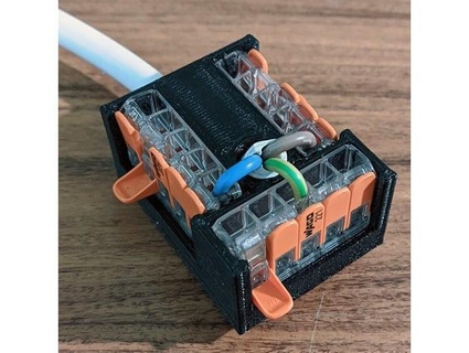 wago 221 power-rail 5 3 & 2 cable management power outlet hedwig 3d print model - Mito3D