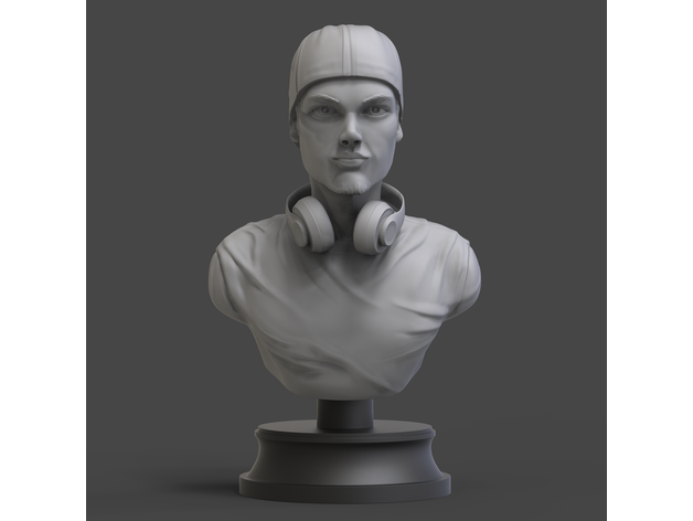 Avicii takdir büst rolandvonbismarck 3D print model - Mito3D