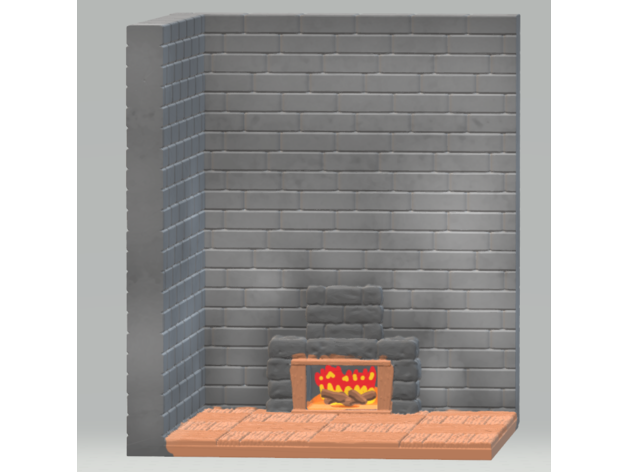 livingroom corner fireplace rocketman5004 3D print model - Mito3D