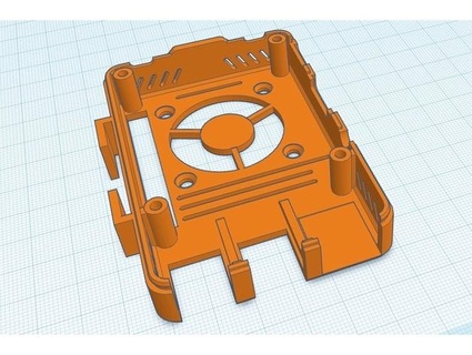 octoprint framboise pi 3b Cas gaine ender 3 v2 40mm ventilateur gpio coupé ombre luxe 3d print model - Mito3D