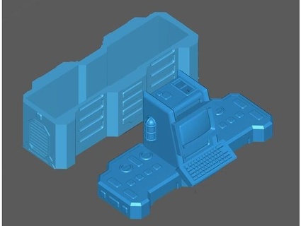 scifi Computer Terminal Konsole Schattenmaschine 3d print model - Mito3D