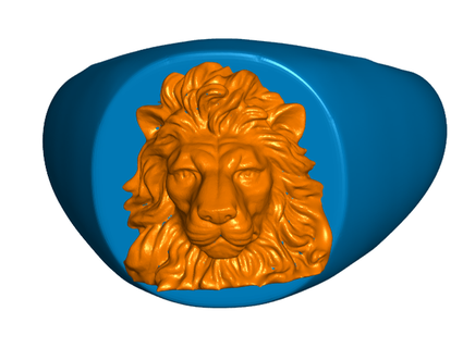 Lion sceau bague redimensionnement instructions toakamate 3d print model - Mito3D