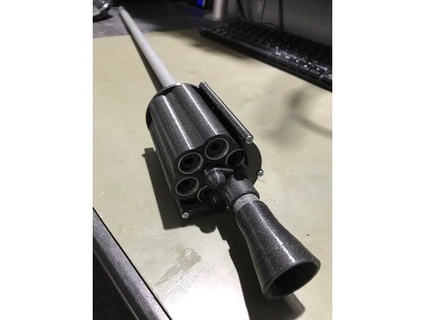 nerf blowgun six shooter jepiston 3d print model - Mito3D