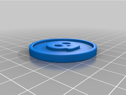 danificar Poção símbolo pok seg azul retrato falado 3d print model - Mito3D