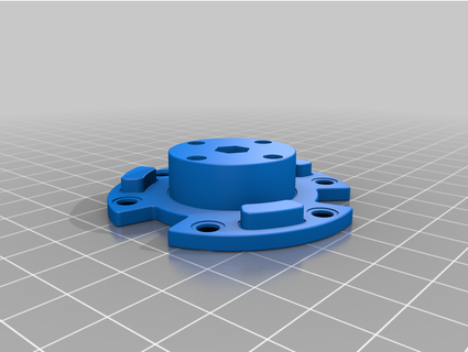 vexer roue centre gobilda monter modèle blueboxbots8907 3d print model - Mito3D