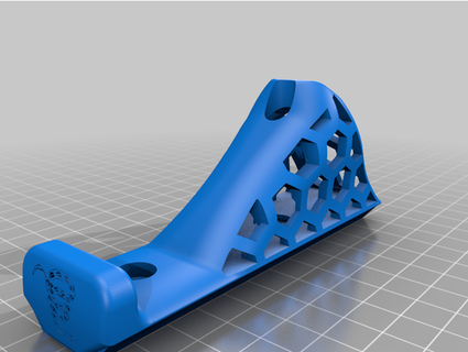 hex foregrip remix gadsden opt support widened base mlok holes oconnolly 3d print model - Mito3D
