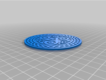 rond celtique conception paresseux 3d print model - Mito3D