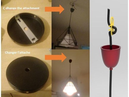 change attachment light fixtures - chandelier samsamicodesigner 3d print model - Mito3D