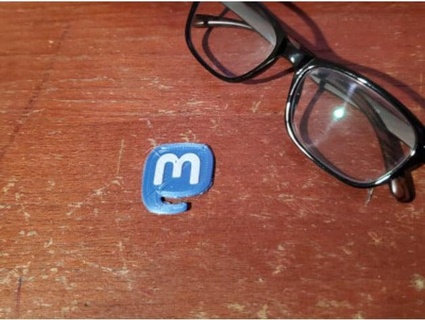 mastodon federe merkezi mikroblog ağ logo 5ilver 3d print model - Mito3D