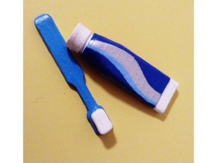 Barbie 1 6 scale escova dente pasta dentes doll will91 3d print model - Mito3D